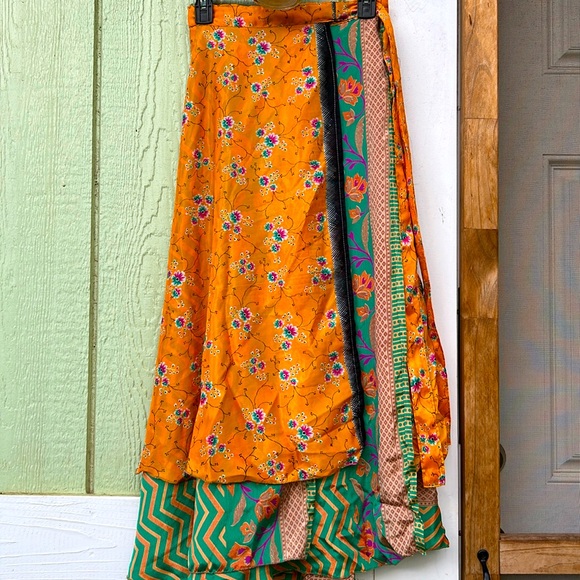 Reversible Flowy Gypsy Maxi Skirt, OS - Picture 3 of 11